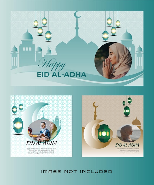 Vector greeting card happy eid al adha creative design eid al adha mubarak background design