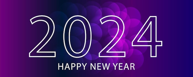 Greeting card happy new year 2024