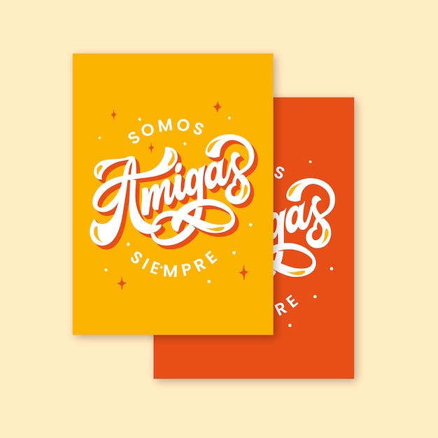 greeting card template for dia del amigo in spanish