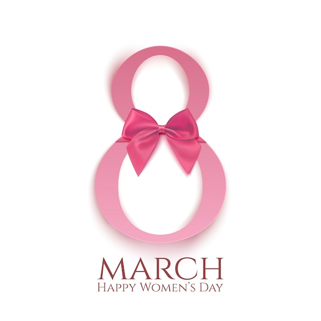 greeting card template isolated on white. International Women day background or brochure.