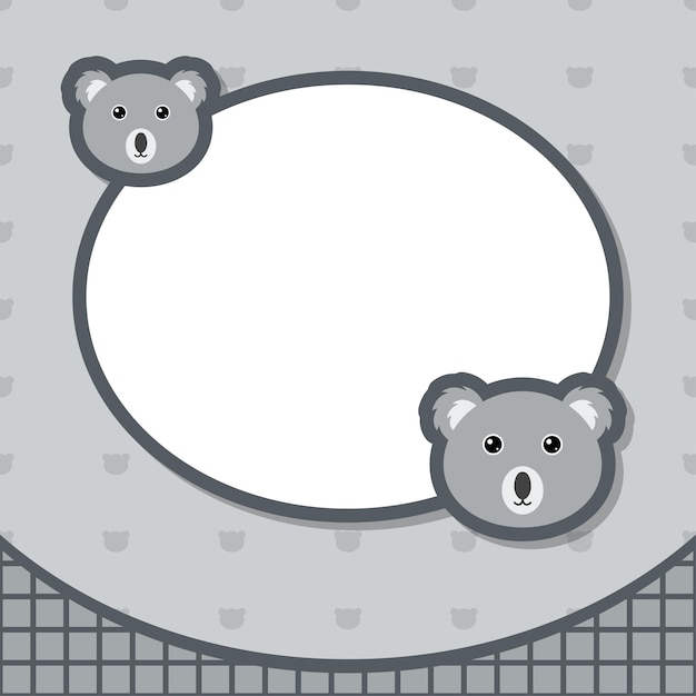 Greeting card template with Koala