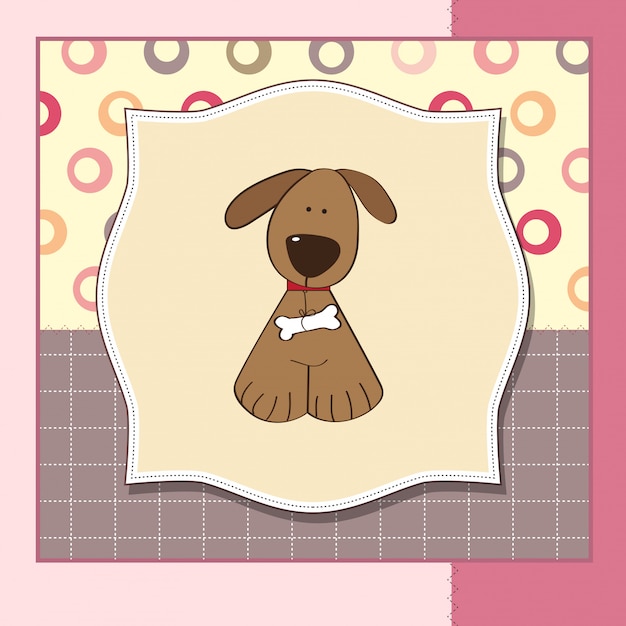 Greeting card with dog