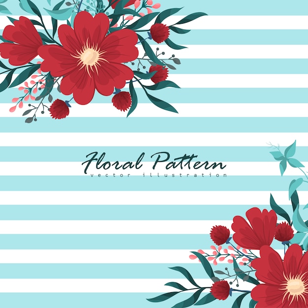 Vector greeting card with flowers, watercolor. vector frame