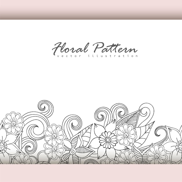 Greeting card with flowers, watercolor. Vector frame