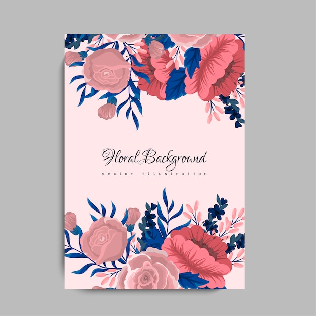 Greeting card with flowers