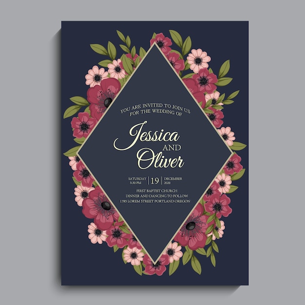 Поздравительная открытка с цветами