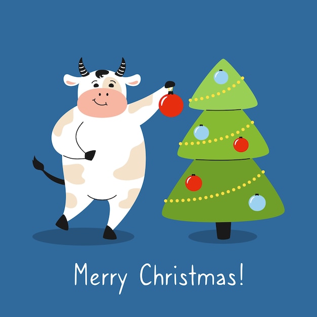 Vector greeting christmas card