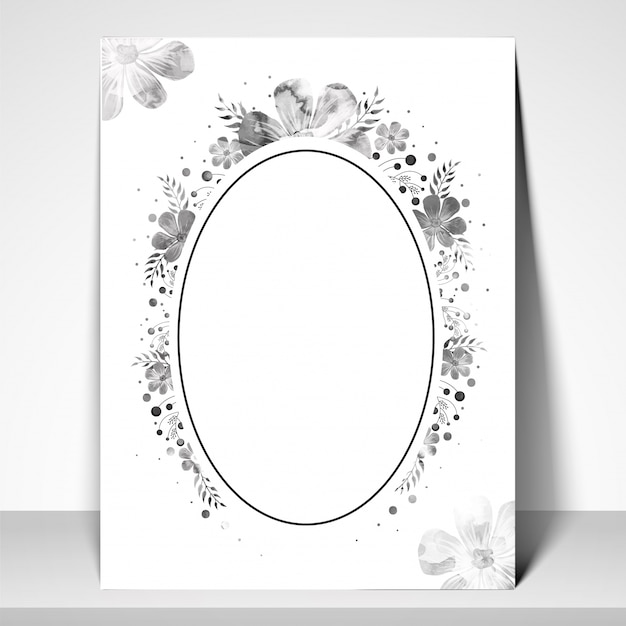 Greeting or invitation card with floral elements.