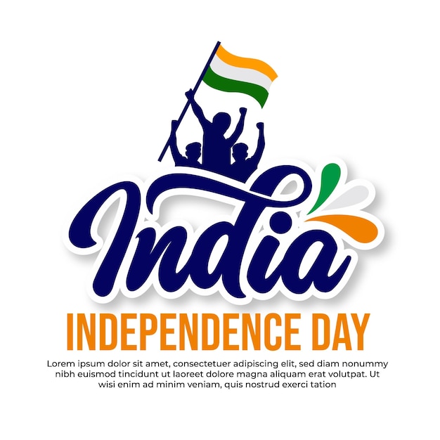 Greeting text of india independence day