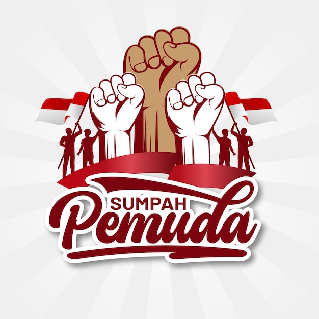 Sumpah Pemuda 템플릿 디자인의 인사말 텍스트