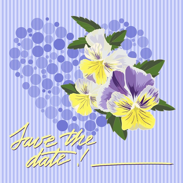 Поздравительная свадебная открытка с цветком