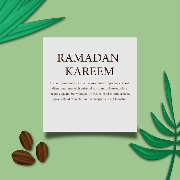 Greetings card ramadan kareem template