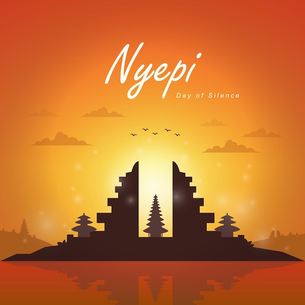 Greetings for Nyepi Day of Silence Elegant