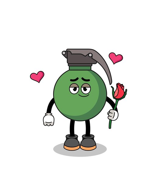 Grenade mascot falling in love