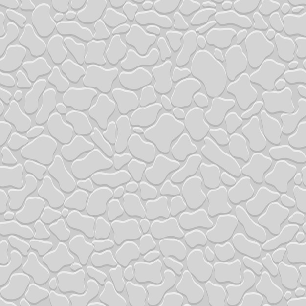 Vector grey 3d seamless pattern with stylized stones