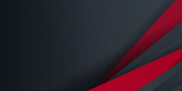 Grey abstract background with modern lines and red color.