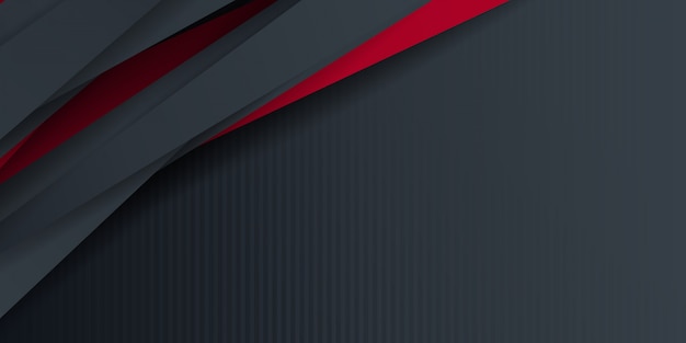 Grey abstract background with modern lines and red color.