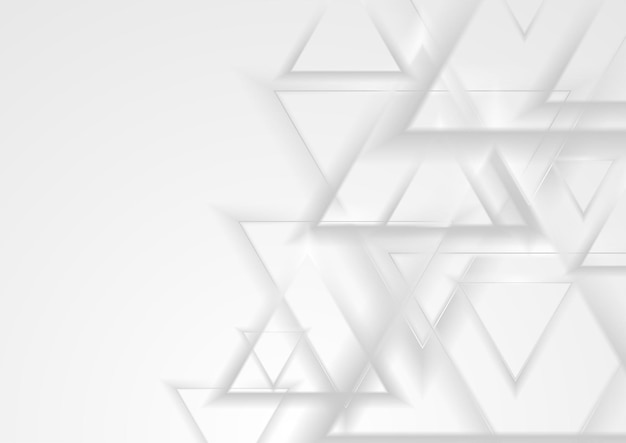 Grey abstract triangles geometric tech background