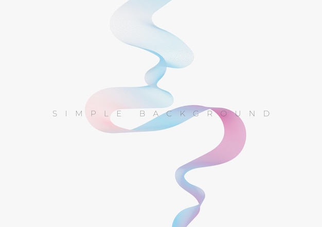 grey background with colorful line wave fluid