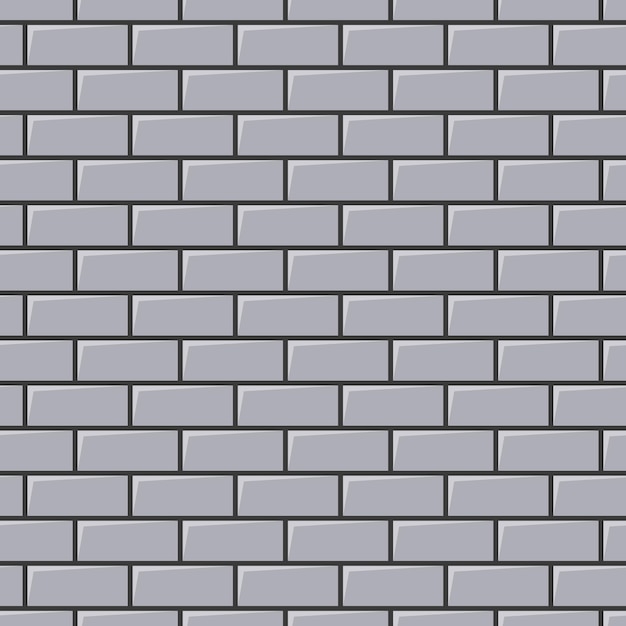 Grey brick wall texture. Seamless background. Vector illustration