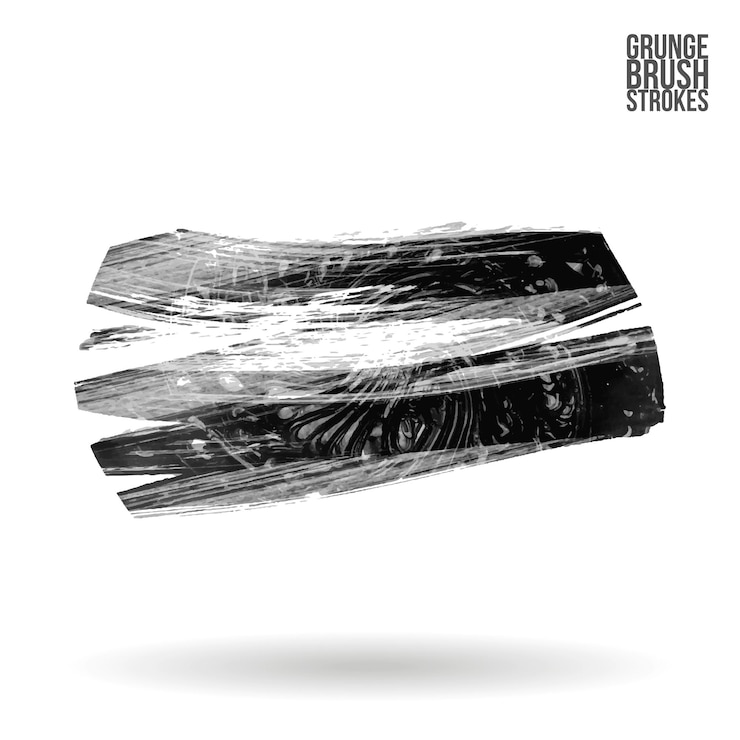 Vector grey brush stroke and texture. grunge vector abstract hand - painted element.