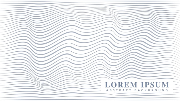 グレーの穏やかな波線パターン抽象的な背景デザイン