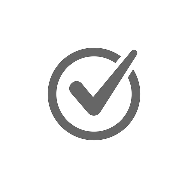 grey Check mark icon symbols vector symbol for website computer and mobile