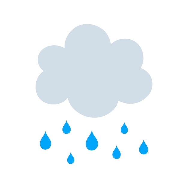 grey cloud blue rain drops