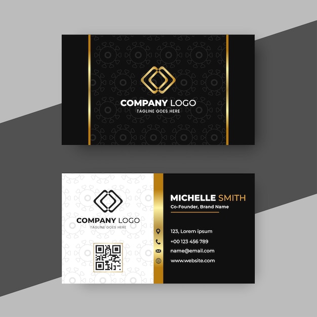 Grey elegant modern business card template