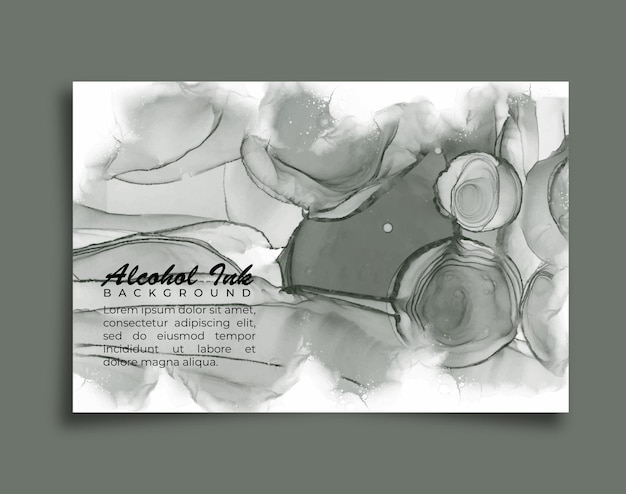 Vector grey fluid alcohol ink watercolor abstract background