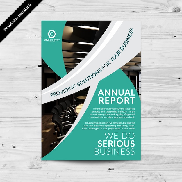 Grey and green business brochure