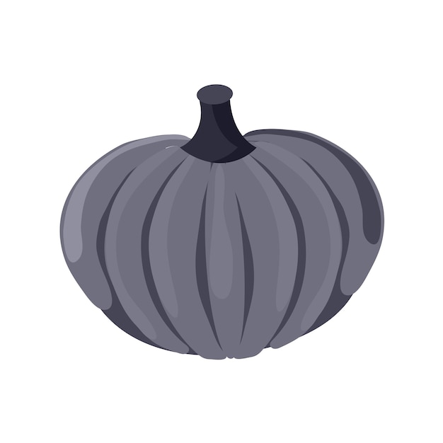 Illustrazione vettoriale isolata del logotipo avatar clipart icona zucca grigia di halloween