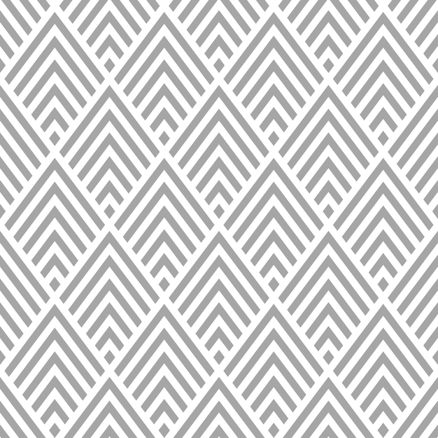 grey lines rhombuses seamless pattern with white background