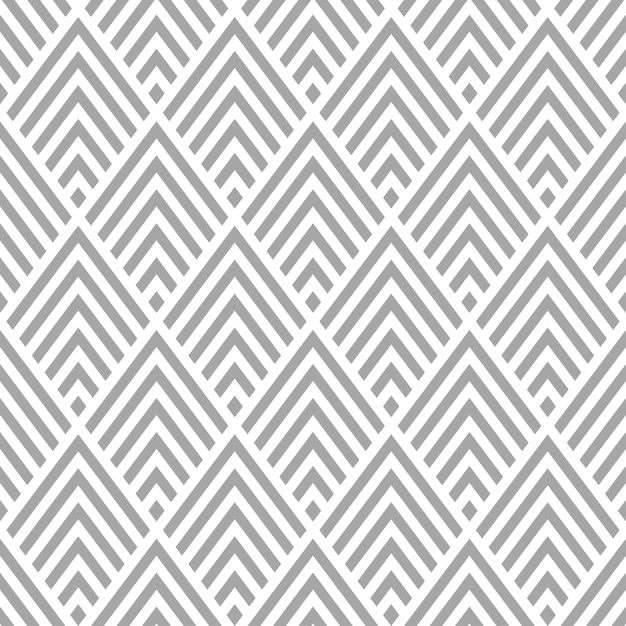 Grey lines rhombuses seamless pattern with white background