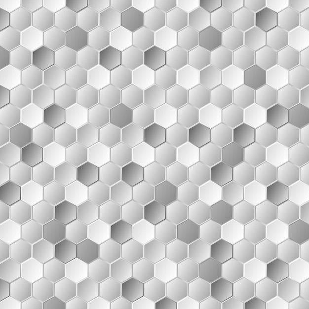 Grey metallic hexagons pattern texture