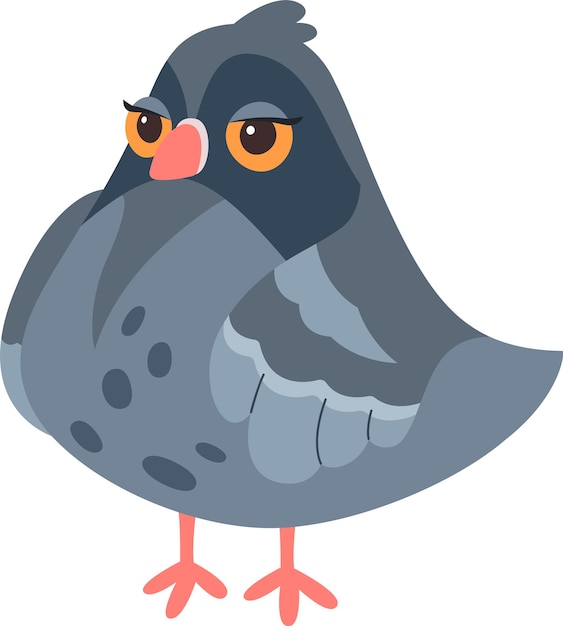 Grey pigeon character