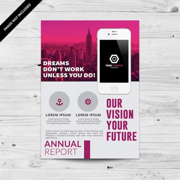 Grey and pink business brochure