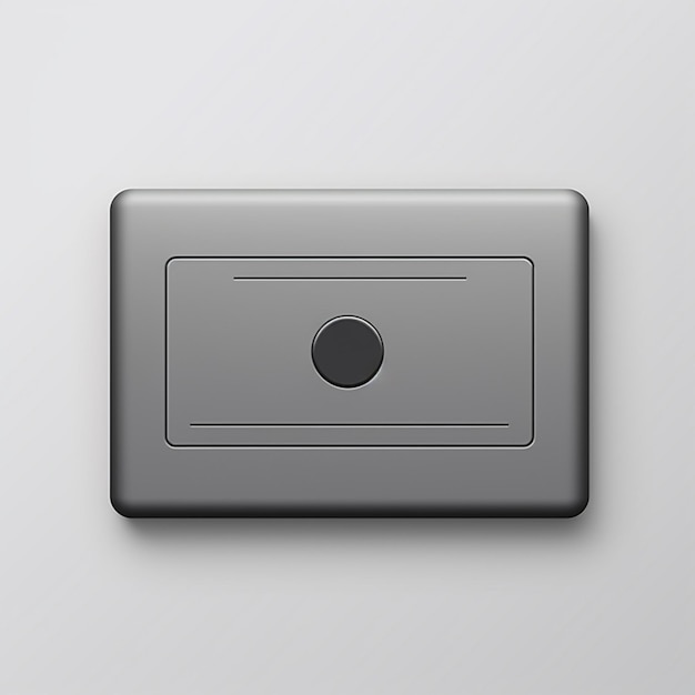 Vector grey rectangle button game for ui and ux