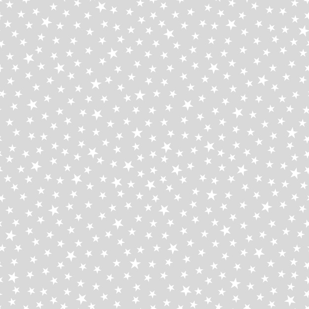 Vector grey seamless pattern with stars