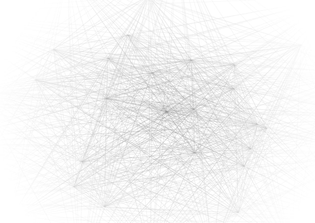 회색 얇은 낮은 폴리 네트워크 라인은 기술적 배경을 추상화합니다. 벡터 디자인