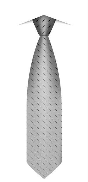 Икона серого галстука реалистичная иллюстрация векторной иконы серога галстука для веб-дизайна, изолированной на белом фоне