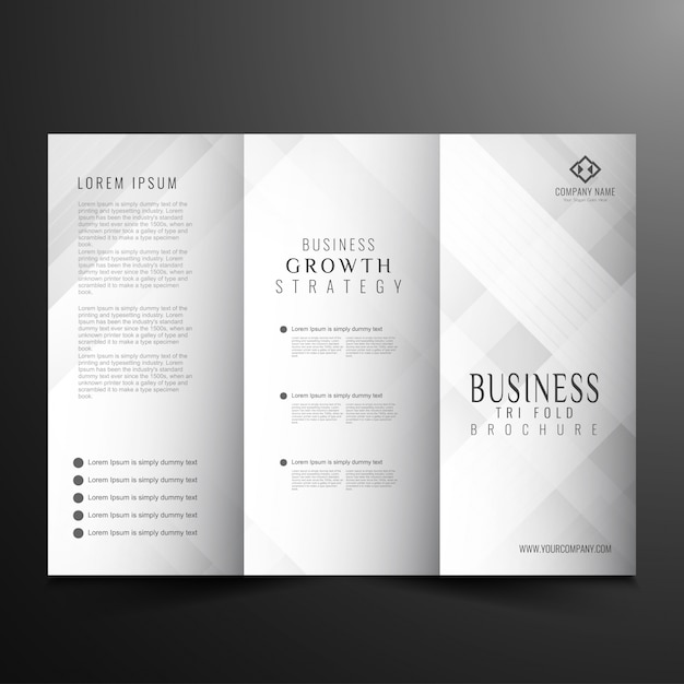 Vector grey trifold flyer template