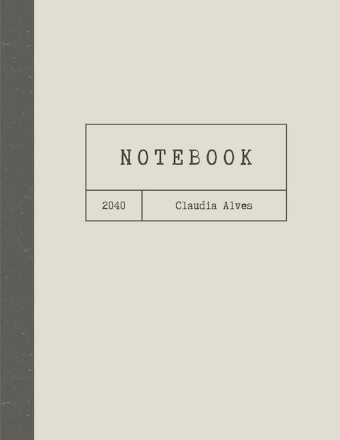 Grey Vintage Aesthetic Texture Notebook Cover