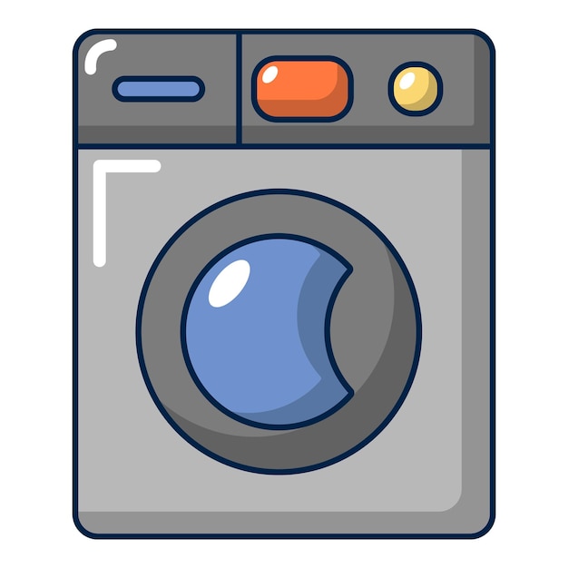 Vector grey washing machine icon cartoon illustration of grey washing machine vector icon for web design