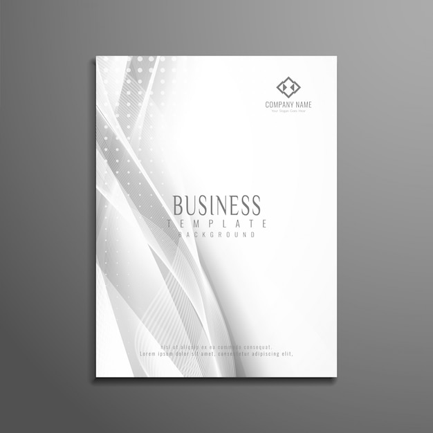 Grey wavy business brochure design