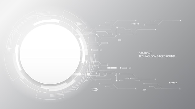 Sfondo tecnologico astratto bianco grigio, connessione digitale hi tech, comunicazione, alta tecnologia