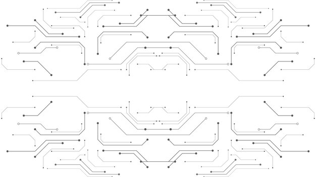 灰色の白の抽象的な技術の背景、ハイテク デジタル接続、通信、ハイテク
