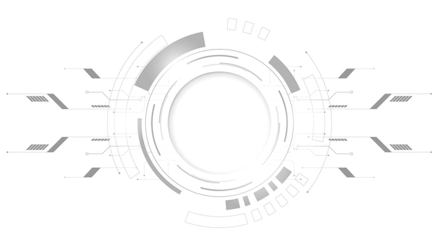 Vettore sfondo grigio bianco astratto tecnologia hi tech digital connect