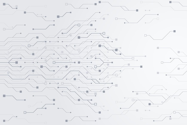 グレー ホワイト抽象的な技術回路基板のテクスチャ背景