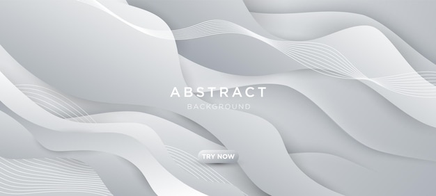 Grey white backdrop abstract papercut stripes background geometry shine and layer element vector